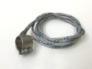 Collier chauffant mica blindé étanche sortie axiale à 45°