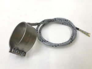 Collier chauffant mica blindé étanche sortie axiale à 45°