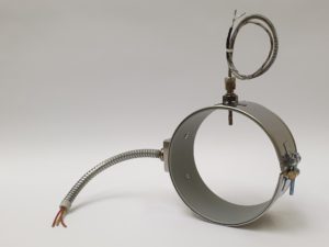 Collier chauffant mica blindé avec capteur de température – SCIENTAX // Armoured mica heating band with temperature sensor - SCIENTAX