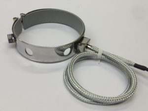 Collier chauffant mica blindé – SCIENTAX // Armoured mica heating band with reinforced braided cable supply - SCIENTAX