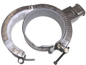 Collier chauffant mica blindé, avec carter calorifugé et connecteur radial – SCIENTAX // Shielded mica heating collar, with insulated housing and radial connector - SCIENTAX