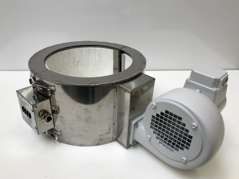 Collier chauffant céramique blindé sous carter ventilé – SCIENTAX